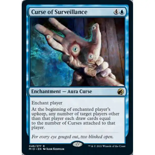 MtG Trading Card Game Innistrad: Midnight Hunt Rare Curse of Surveillance #46