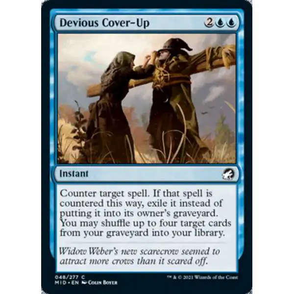 MtG Trading Card Game Innistrad: Midnight Hunt Common Devious Cover-Up #48