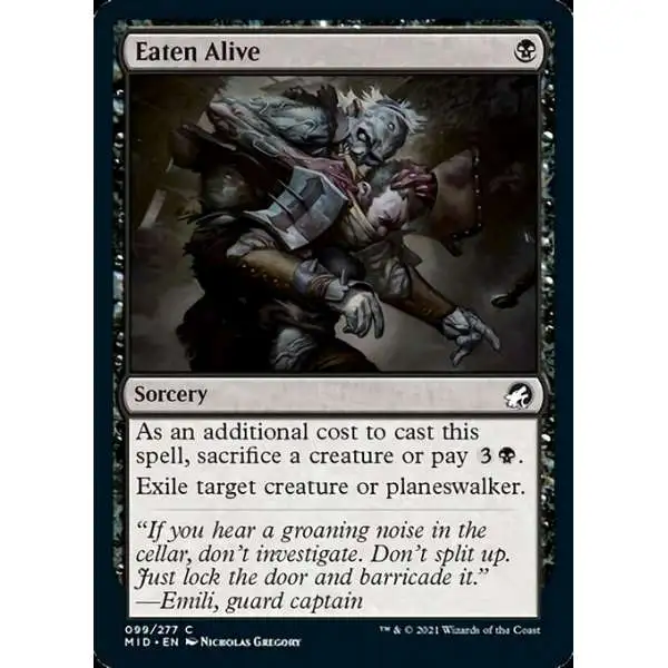 MtG Trading Card Game Innistrad: Midnight Hunt Common Eaten Alive #99