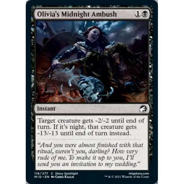 MtG Trading Card Game Innistrad: Midnight Hunt Common Olivia's Midnight Ambush #118