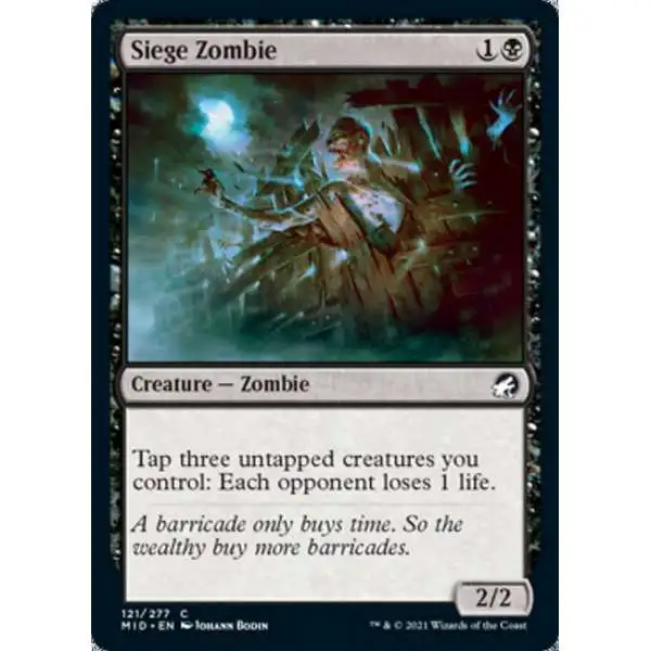 MtG Trading Card Game Innistrad: Midnight Hunt Common Siege Zombie #121
