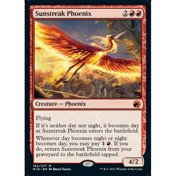 MtG Trading Card Game Innistrad: Midnight Hunt Mythic Rare Sunstreak Phoenix #162