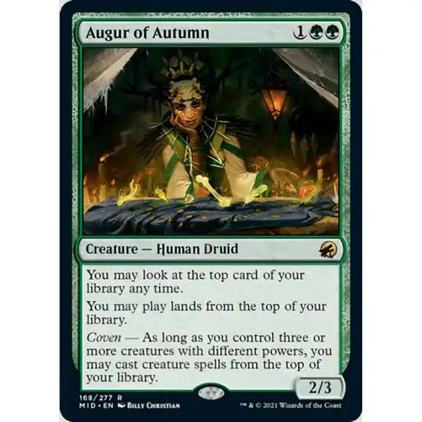 MtG Trading Card Game Innistrad: Midnight Hunt Rare Foil Augur of Autumn #168