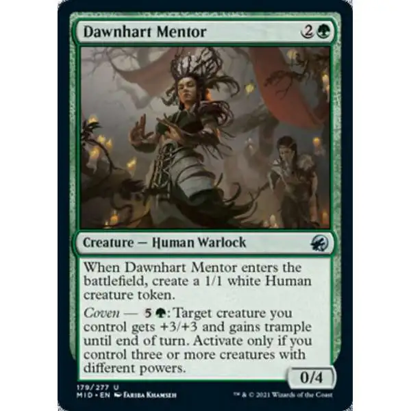 MtG Trading Card Game Innistrad: Midnight Hunt Uncommon Dawnhart Mentor #179