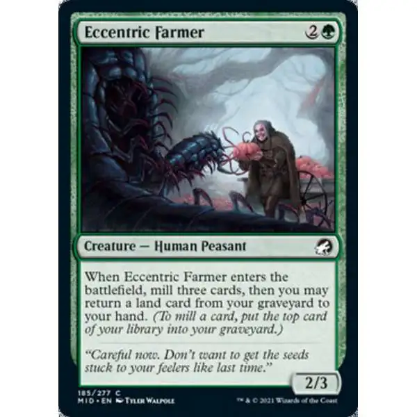 MtG Trading Card Game Innistrad: Midnight Hunt Common Eccentric Farmer #185