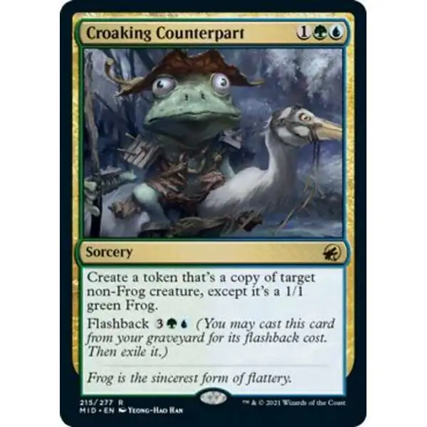 MtG Trading Card Game Innistrad: Midnight Hunt Rare Croaking Counterpart #215
