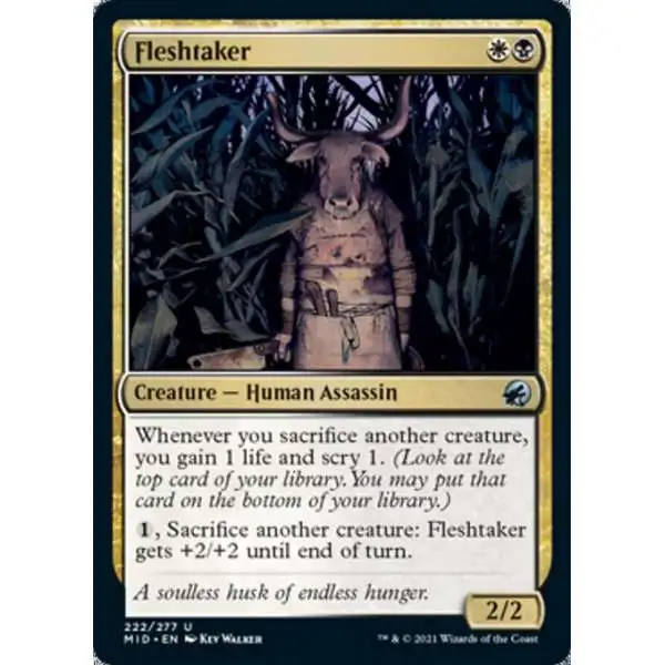 MtG Trading Card Game Innistrad: Midnight Hunt Uncommon Fleshtaker #222