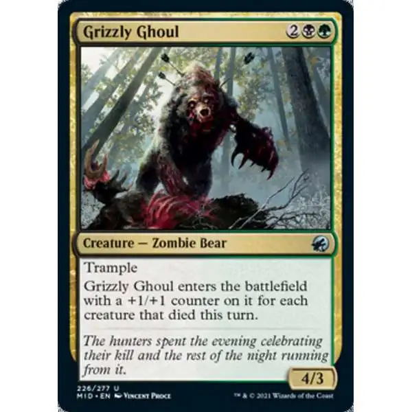 MtG Trading Card Game Innistrad: Midnight Hunt Uncommon Grizzly Ghoul #226