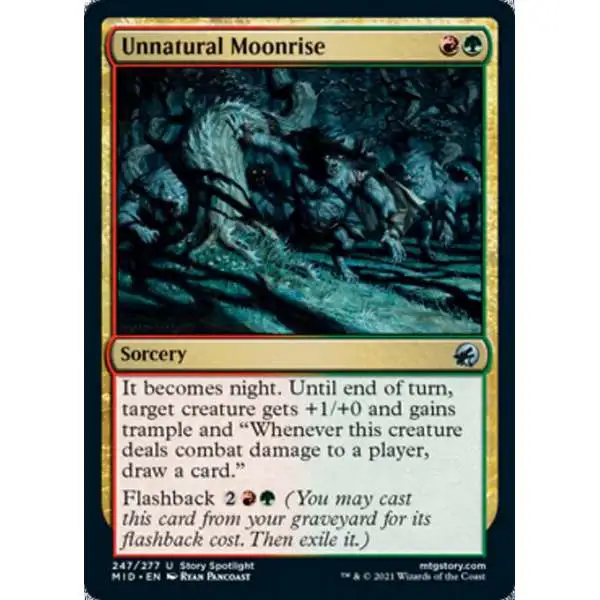 MtG Trading Card Game Innistrad: Midnight Hunt Uncommon Unnatural Moonrise #247