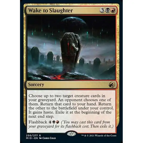 MtG Trading Card Game Innistrad: Midnight Hunt Rare Wake to Slaughter #250