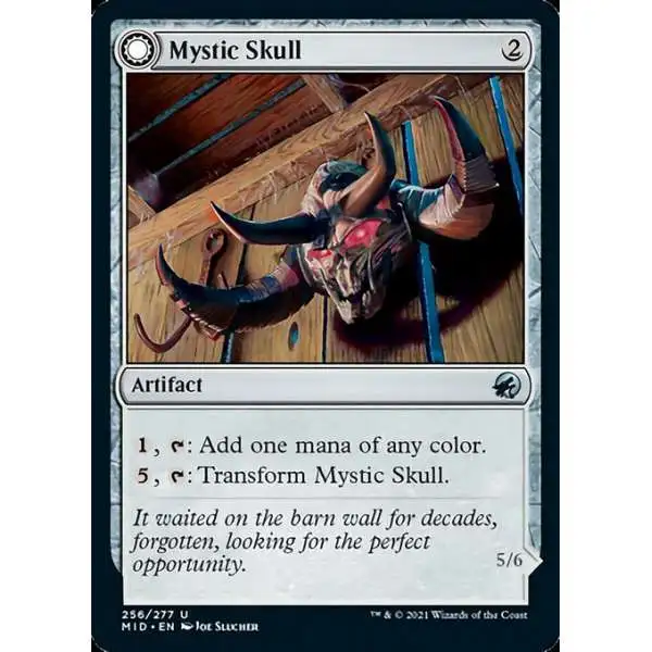 MtG Trading Card Game Innistrad: Midnight Hunt Uncommon Mystic Skull // Mystic Monstrosity #256