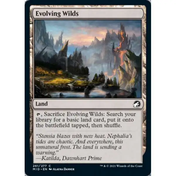 MtG Trading Card Game Innistrad: Midnight Hunt Common Evolving Wilds #261