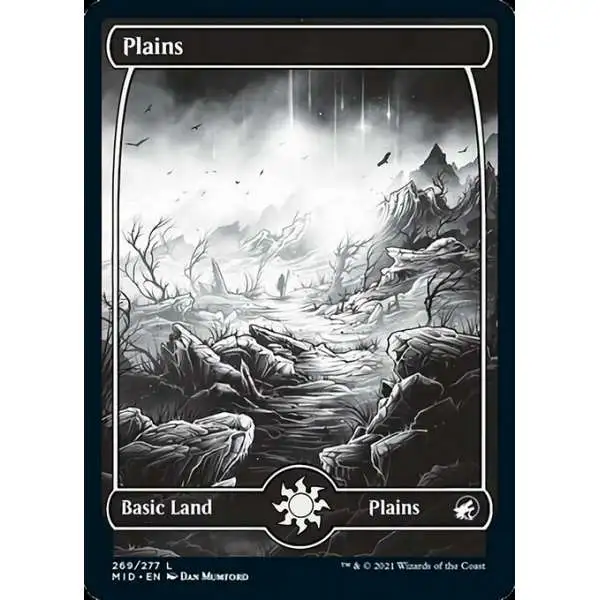 MtG Trading Card Game Innistrad: Midnight Hunt Common Plains #269 [Full Art]