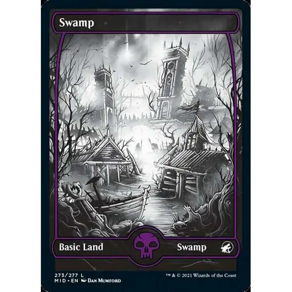 MtG Trading Card Game Innistrad: Midnight Hunt Common Swamp #273