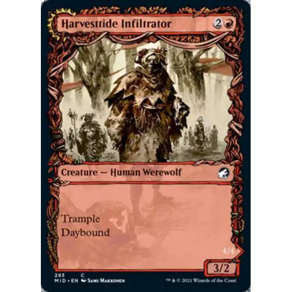 MtG Trading Card Game Innistrad: Midnight Hunt Common Harvesttide Infiltrator // Harvesttide Assailant #293 [Showcase]