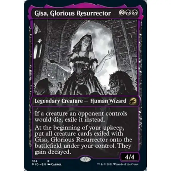 MtG Trading Card Game Innistrad: Midnight Hunt Rare Gisa, Glorious Resurrector #314 [Showcase]