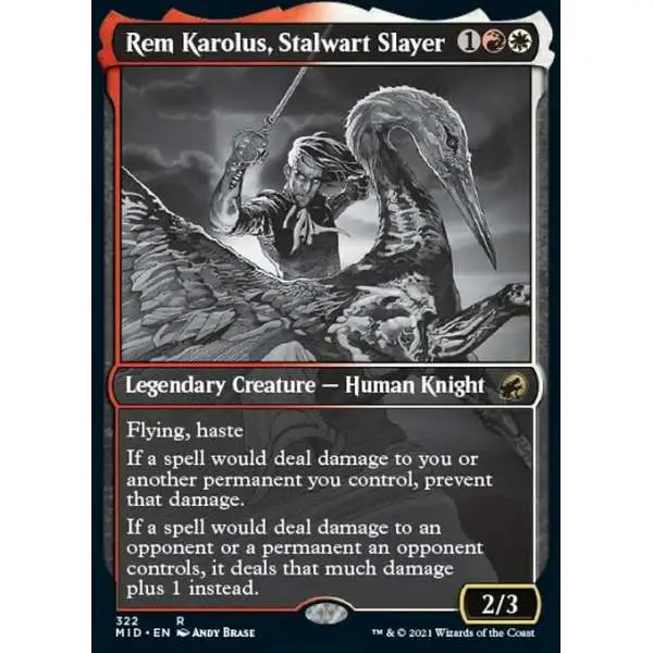 MtG Trading Card Game Innistrad: Midnight Hunt Rare Rem Karolus, Stalwart Slayer #322 [Showcase]