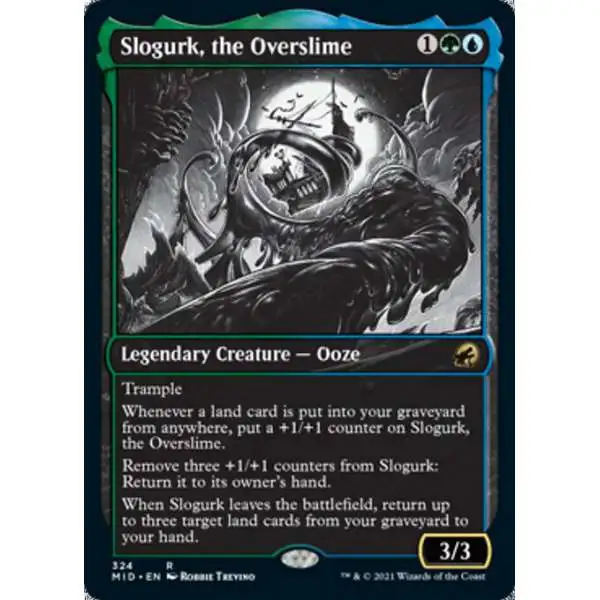 MtG Trading Card Game Innistrad: Midnight Hunt Rare Slogurk, the Overslime #324 [Showcase Foil]