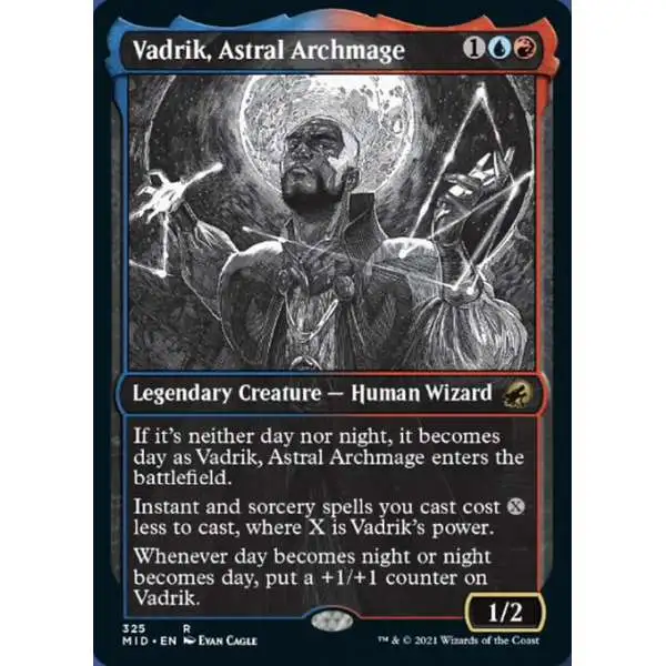 MtG Trading Card Game Innistrad: Midnight Hunt Rare Vadrik, Astral Archmage #325 [Showcase]