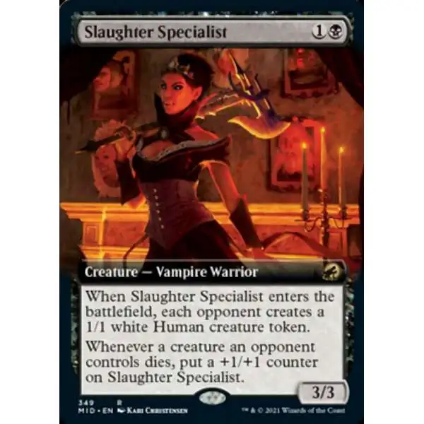 MtG Trading Card Game Innistrad: Midnight Hunt Rare Slaughter Specialist #349 [Extended Art Foil]