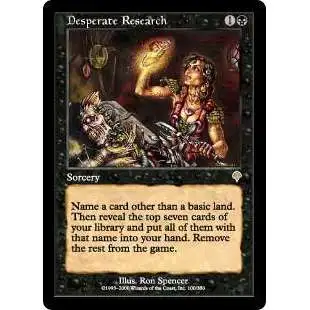 MtG Invasion Rare Desperate Research #100