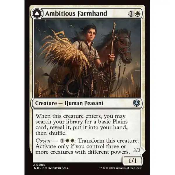 MtG Innistrad Remastered Uncommon Foil Ambitious Farmhand // Seasoned Cathar #8