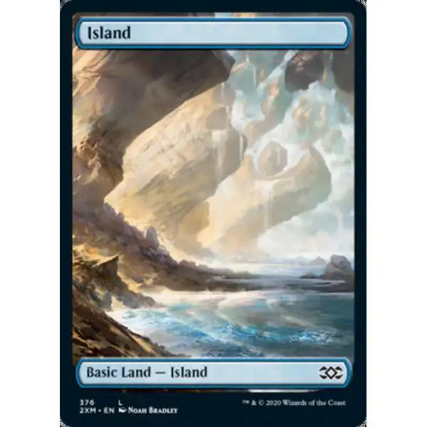 MtG Double Masters Land Island #376 [Full-Art, Foil, Noah Bradley]