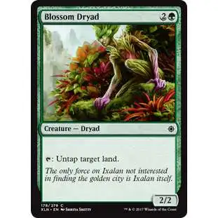 MtG Trading Card Game Ixalan Common Foil Blossom Dryad #178