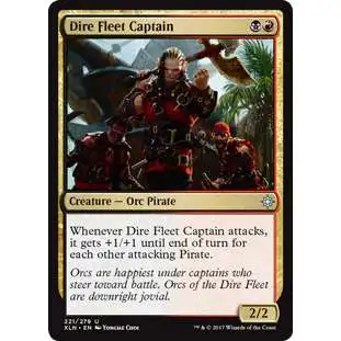 MtG Trading Card Game Ixalan Uncommon Dire Fleet Captain #221