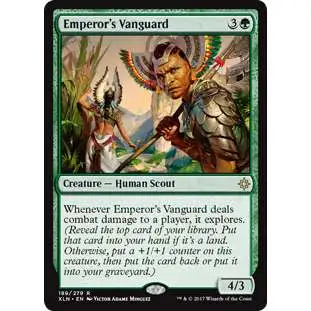 MtG Trading Card Game Ixalan Rare Foil Emperor's Vanguard #189