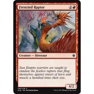 MtG Trading Card Game Ixalan Common Frenzied Raptor #146