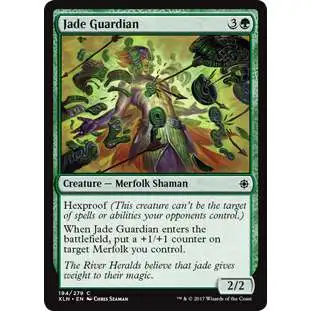 MtG Trading Card Game Ixalan Common Jade Guardian #194