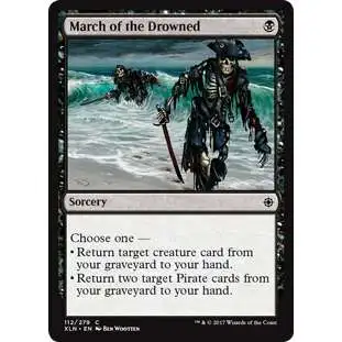 MtG Trading Card Game Ixalan Common March of the Drowned #112