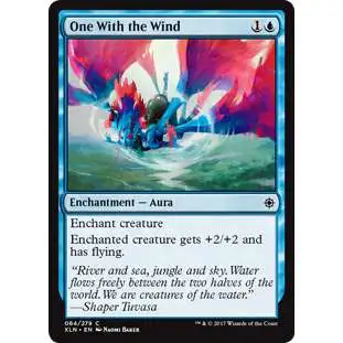 MtG Trading Card Game Ixalan Common Foil One With the Wind #64