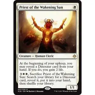 MtG Trading Card Game Ixalan Rare Priest of the Wakening Sun #27