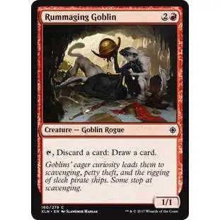 MtG Trading Card Game Ixalan Common Foil Rummaging Goblin #160