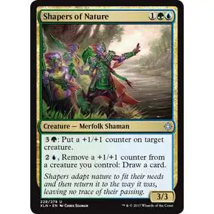 MtG Trading Card Game Ixalan Uncommon Foil Shapers of Nature #228