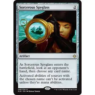 MtG Trading Card Game Ixalan Rare Foil Sorcerous Spyglass #248