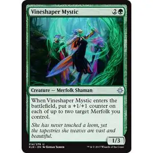 MtG Trading Card Game Ixalan Uncommon Vineshaper Mystic #214