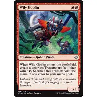 MtG Trading Card Game Ixalan Uncommon Wily Goblin #174