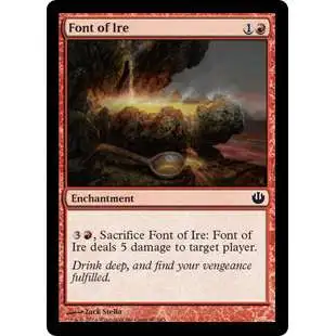 MtG Journey Into Nyx Common Foil Font of Ire #97
