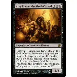 MtG Journey Into Nyx Rare King Macar, the Gold-Cursed #74