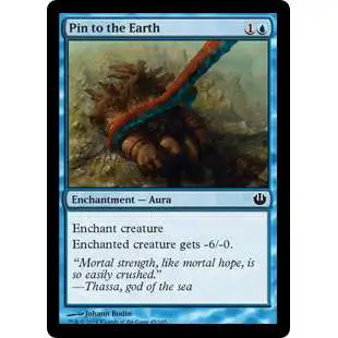 MtG Journey Into Nyx Common Foil Pin to the Earth #45