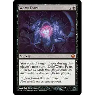 MtG Journey Into Nyx Mythic Rare Worst Fears #87