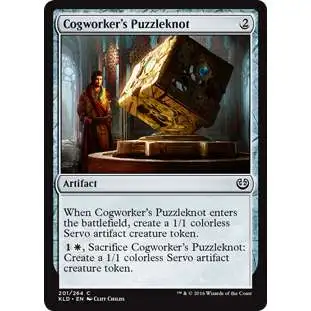 MtG Trading Card Game Kaladesh Common Foil Cogworker's Puzzleknot #201