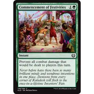 MtG Trading Card Game Kaladesh Common Foil Commencement of Festivities #148