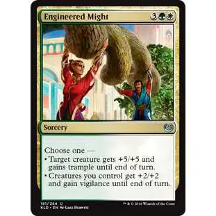 MtG Trading Card Game Kaladesh Uncommon Foil Engineered Might #181