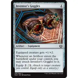 MtG Trading Card Game Kaladesh Common Foil Inventor's Goggles #218