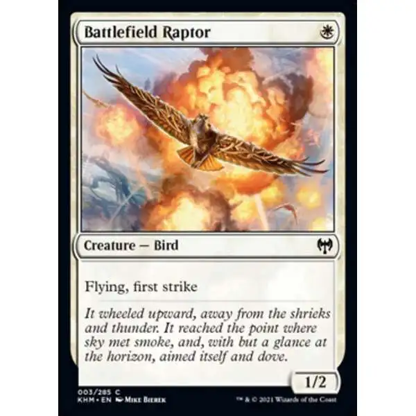 MtG Trading Card Game Kaldheim Common Foil Battlefield Raptor #3