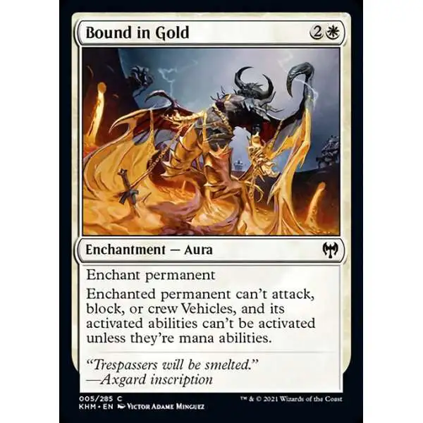 MtG Trading Card Game Kaldheim Common Bound in Gold #5